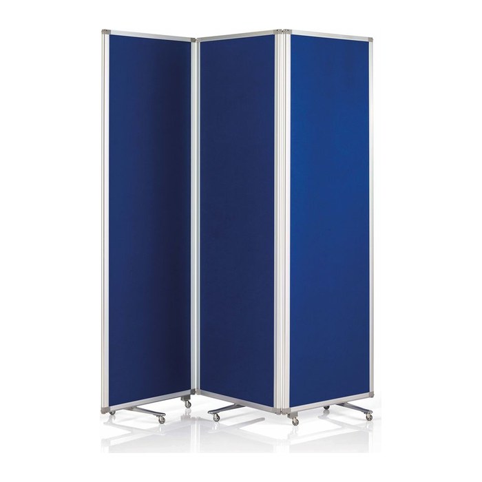 magnetoplan Trennwand 1105303, blau 181,0 x 180,0 cm mit Rollen, 1 St.