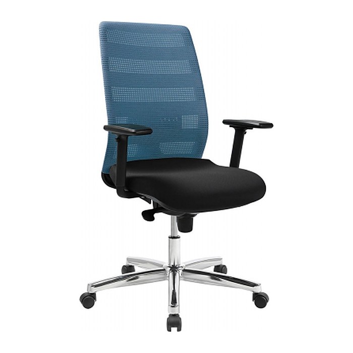 Topstar Bürostuhl AirPoint II, AP39TW2MT0CX6 Kunststoff blau, Gestell chrom