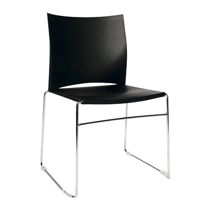 Topstar Besucherstühle W-Chair CH490-0 schwarz Kunststoff, 4 St.