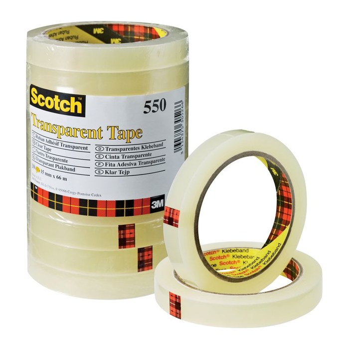 Scotch 550 Klebefilm transparent 15,0 mm x 66,0 m 10 Rollen