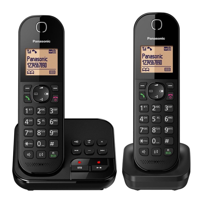 Panasonic KX-TGC422GB Duo Schnurloses Telefon-Set mit Anrufbeantworter schwarz