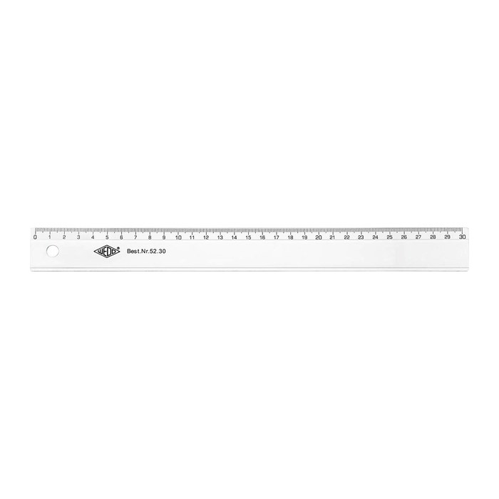 WEDO Lineal 30 cm Kunsststoff transparent