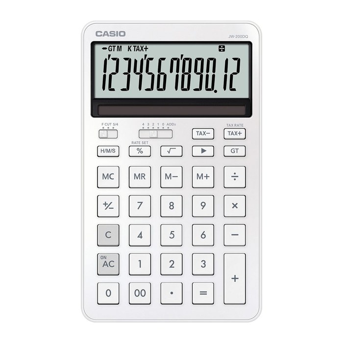 CASIO JW-200DQ-WE Taschenrechner seidiges weiß