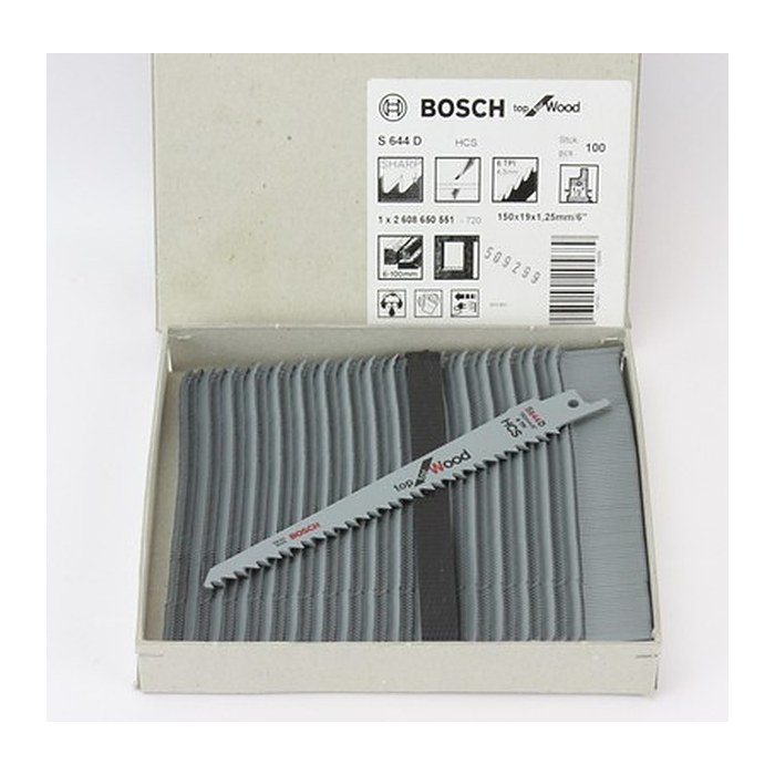 BOSCH S 644 D Top for Wood Säbelsägeblätter, 100 St.