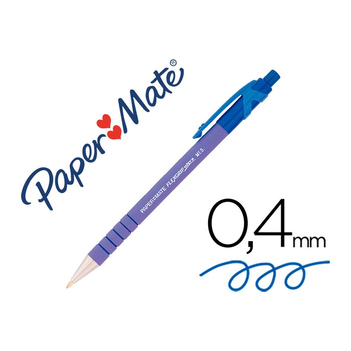 PaperMate Kugelschreiber Flexgrip Ultra M blau, Schreibfarbe: blau, 1 St.