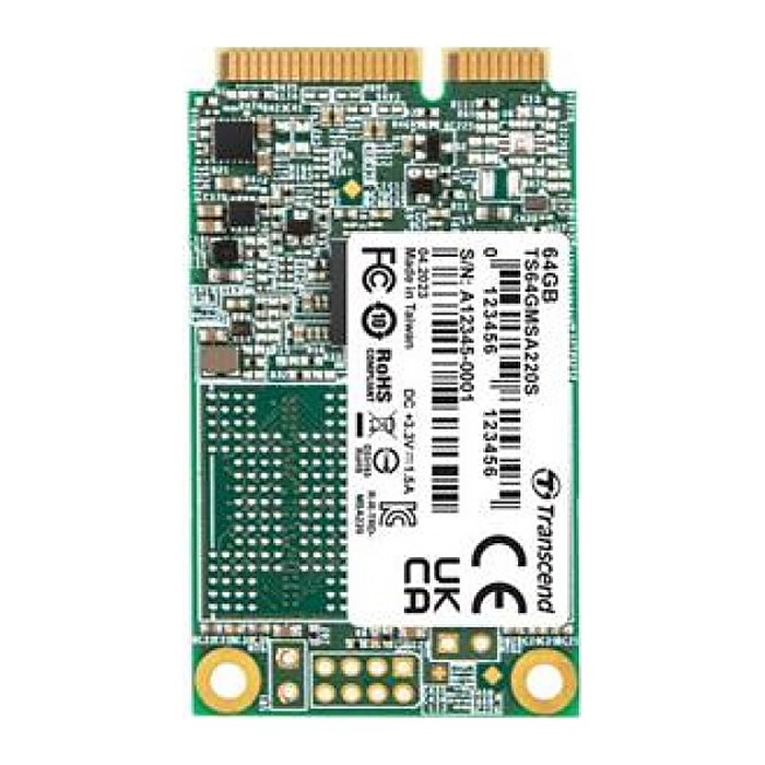 SSD 64GB Transcend MSA220S mSATA 3D NAND, SATA3