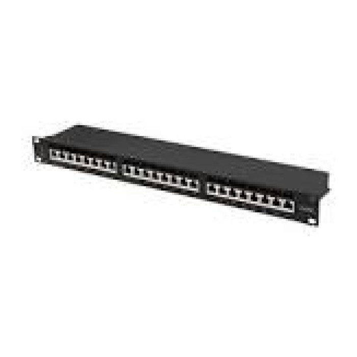 LANBERG 19" Patchpanel 1U 24-Port CAT.6A UTP + Kabelorg. sw