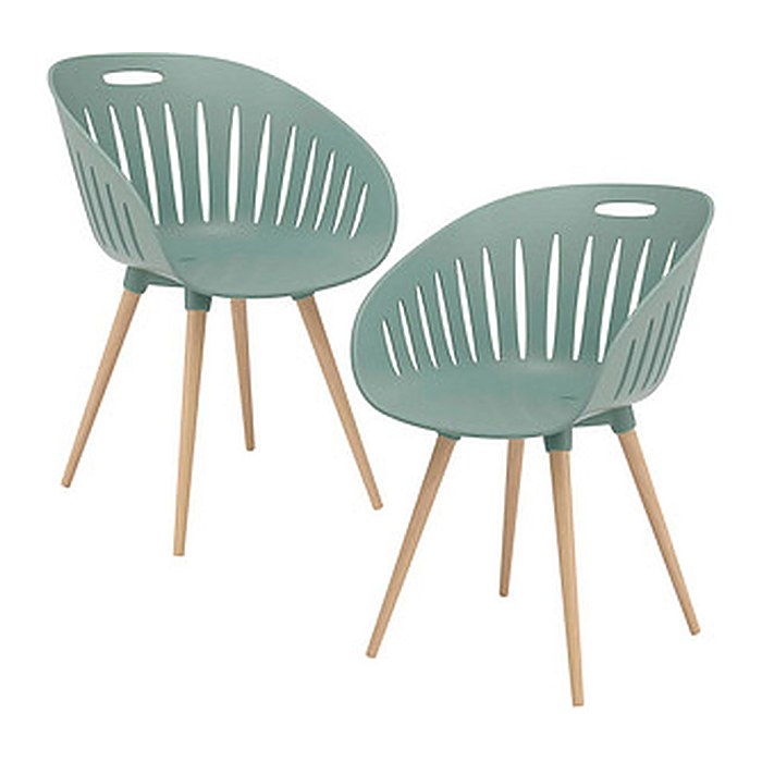 Topstar Schalenstühle T2023 FZ20EIO-2 olive Kunststoff, 2 St.