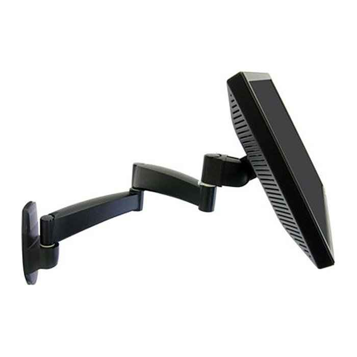 ergotron Monitor-Halterung Serie 200 mit 2 Auslegern 45-234-200 schwarz für 1 Monitor, Wandhalterung