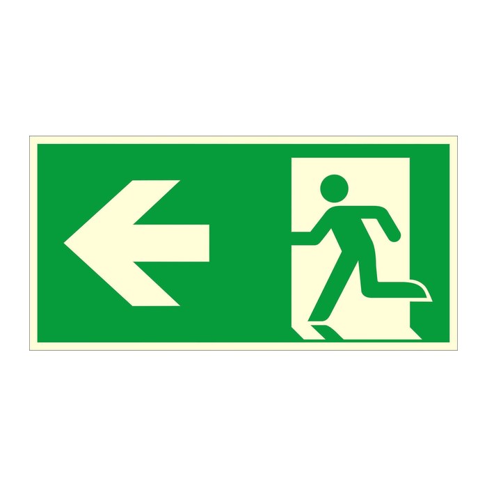 SafetyMarking® Rettungszeichen "Notausgang links" rechteckig 30,0 x 15,0 cm, 1 St.