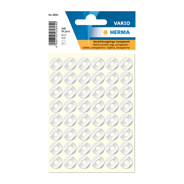HERMA Lochverstärker transparent, 240 St.