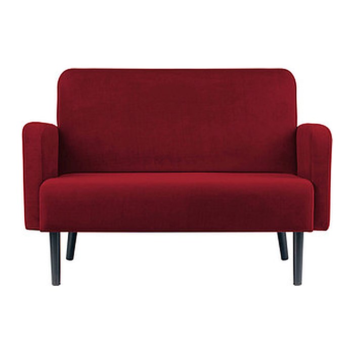 meet powered by PAPERFLOW 2-Sitzer Sofa LISBOA rot schwarz Stoff 124,0 x 81,5 x 83,0 cm, 1 St.