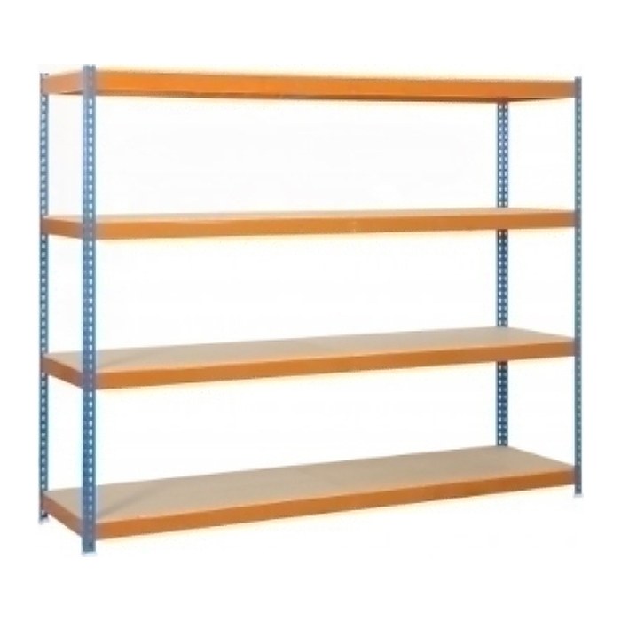 Simonrack Schwerlast-Weitspannregal ECOFORTE 1504-4 458100047201548 orange, blau 150,0 x 45,0 x 200,0 cm