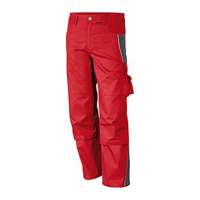 QUALITEX® Herren Arbeitshose „pro mg 245“ rot/grau Größe 48
