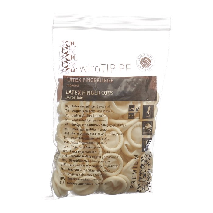 Meditrade® unisex Fingerlinge beige Größe L, 100 St.