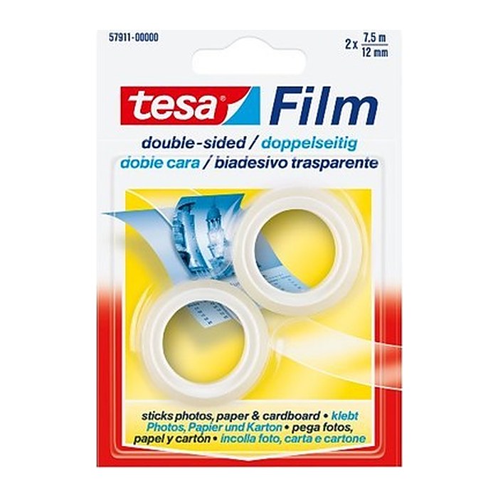 tesa film Rolle 7,5m 12mm doppelseitig Blister 2St