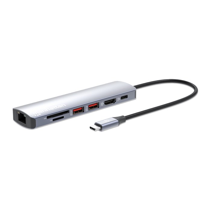 MANHATTAN 7-in-1 4K USB-C Dockingstation 1xHDMI 2xUSB 10Gb/s