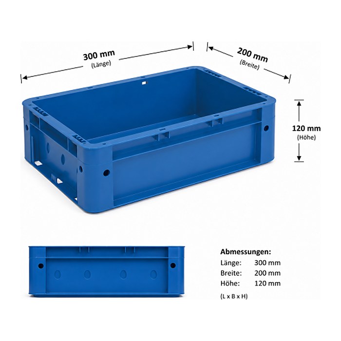 SCHULTE Eurobox blau 20,0 x 30,0 x 12,0 cm, 1 St.