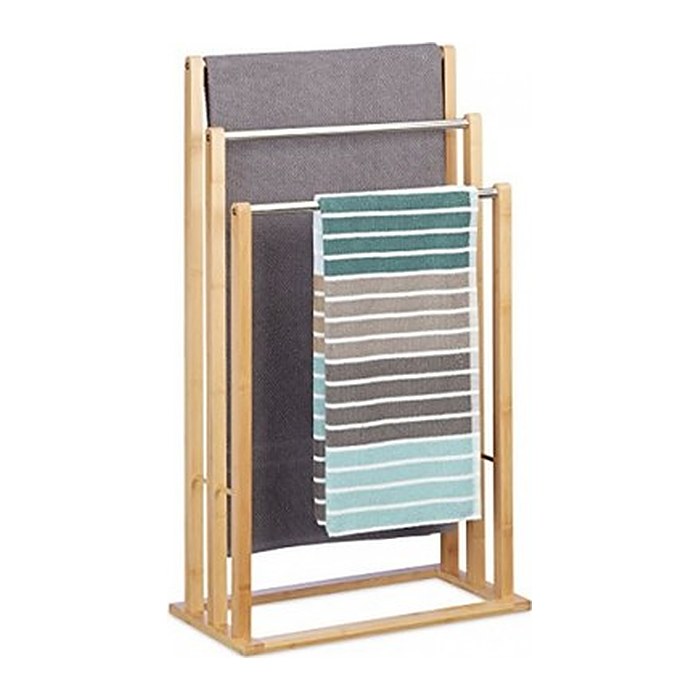 relaxdays Handtuchständer braun/silber, 1 St.