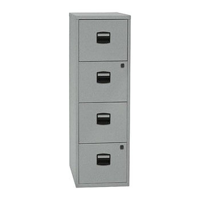 BISLEY Home PFA 4 Hängeregistraturschrank silber 4 Schubladen 41,3 x 40,0 x 132,1 cm, 1 St.