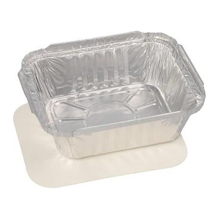 STARPAK Aluschalen mit Deckel silber 500 ml, 25 St.