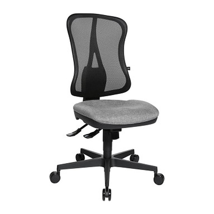 Topstar Bürostuhl Head Point SY, HE200 G23/B90 Stoff grau, Gestell schwarz