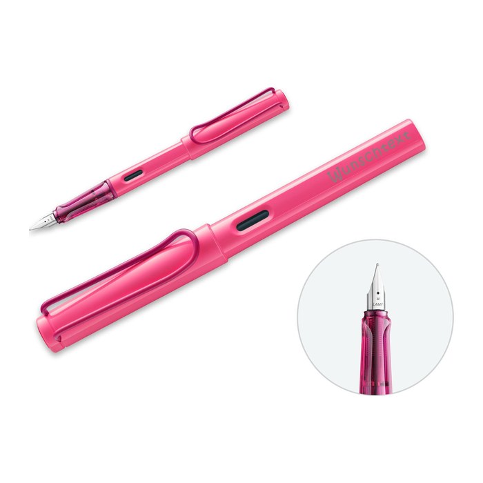 LAMY safari Patronenfüller neonpink M (mittel), 1 St.