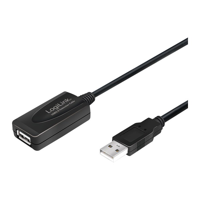 Logilink USB Kabel A -> A St/Bu 10.00m Verl. schwarz