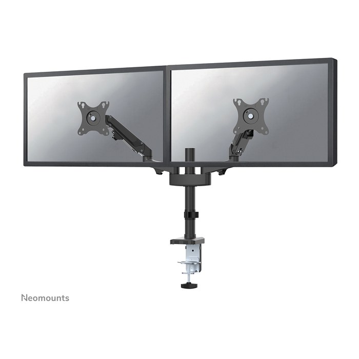 Neomounts Monitor-Halterung DS70-750BL2 schwarz für 2 Monitore, Tischklemme, Tischbohrung