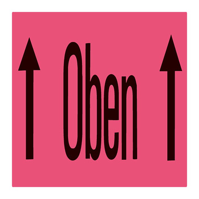 HERMA Warnetiketten 6756 rot »Oben« 118,0 x 39,0 mm, 250 Blatt