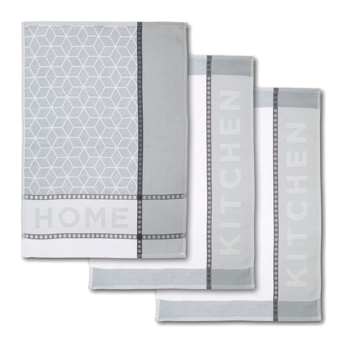 Dyckhoff Geschirrtücher Home & Kitchen grau 50,0 x 70,0 cm, 3 St.