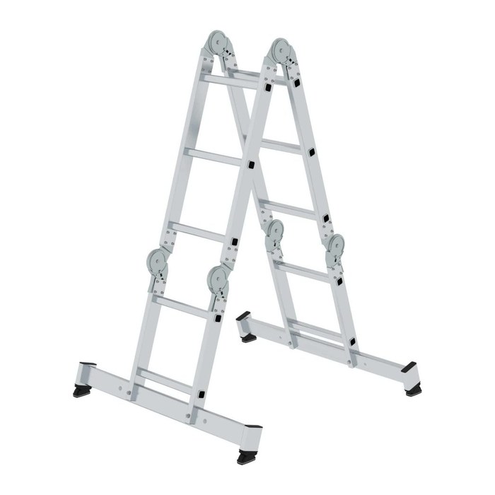 MUNK Gelenkleiter 31320 silber 2x 2 Sprossen, H: 285,0 cm