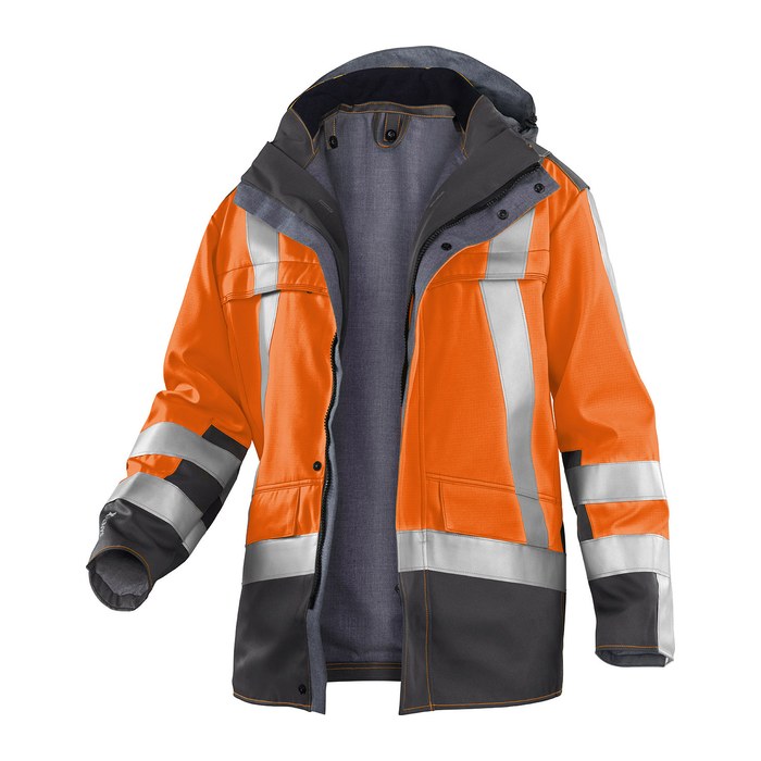 KÜBLER® unisex Warnjacke PSA SAFETY X8 warnorange, anthrazit Größe M