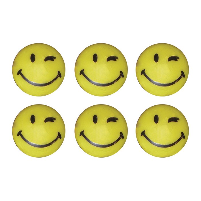 FRANKEN Happy Magnets Magnete Motiv, Kunststoff Ø 3,0 cm, 6 St.