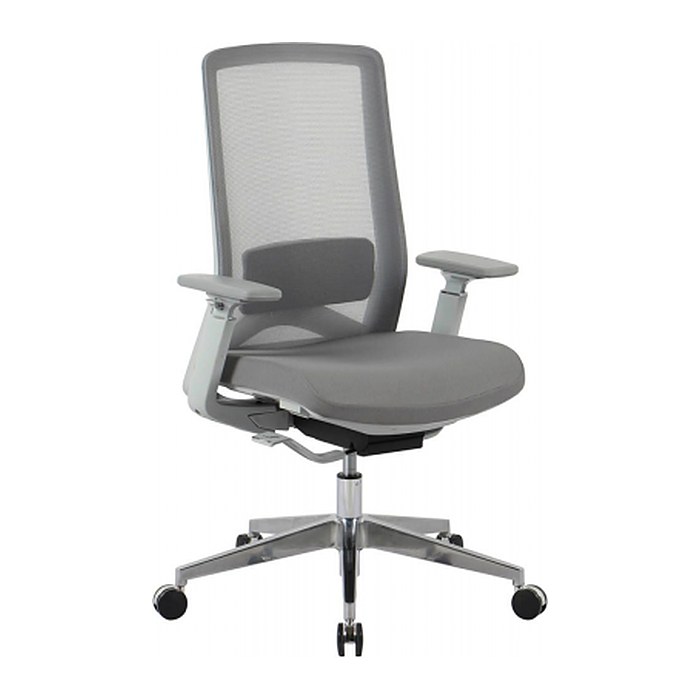 Bürostuhl, 10007 Stoff grau, Gestell silber