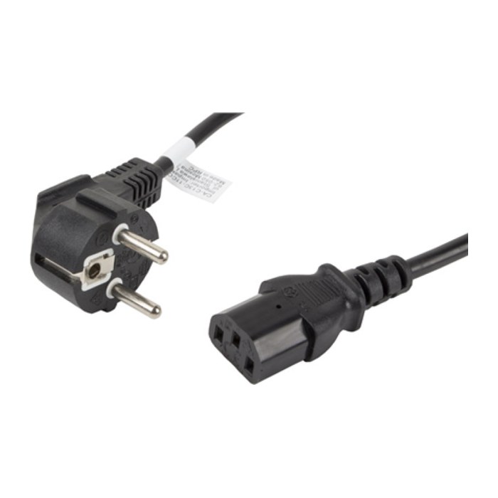 LANBERG Netzkabel CEE 7/7 90°->IEC 320 C13 1,8m VDE