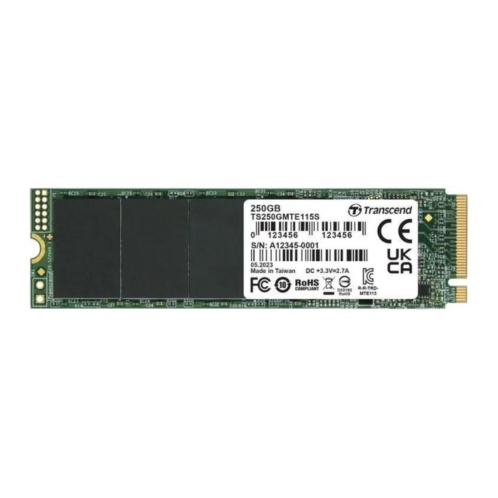 SSD 250GB Transcend M.2 MTE115S (M.2 2280) PCIe Gen3 x4 NVMe