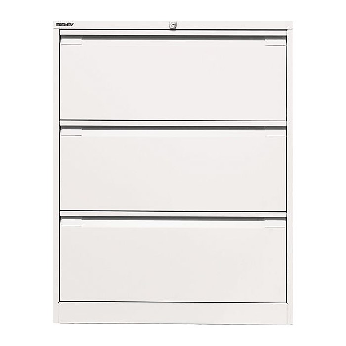 BISLEY Hängeregistraturschrank verkehrsweiß 3 Schubladen 80,0 x 62,2 x 101,6 cm, 1 St.