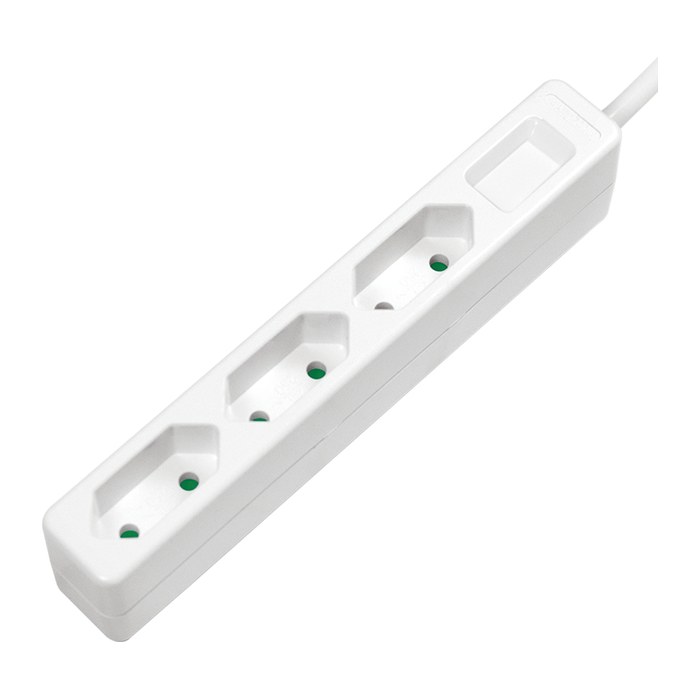 Logilink Steckdosenleiste 3-fach, 1,5m Eurostecker, weiß
