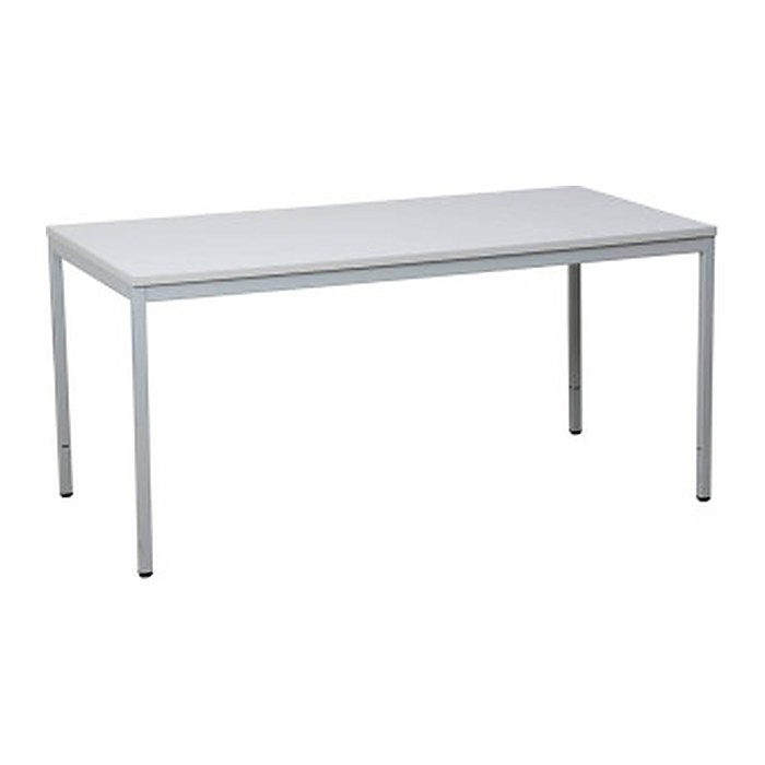 Gürkan Schreibtisch lichtgrau rechteckig, 4-Fuß-Gestell grau 160,0 x 80,0 cm