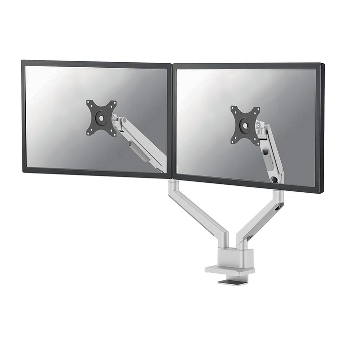 Neomounts Monitor-Halterung DS70-250SL2 silber für 2 Monitore, Tischklemme, Tischbohrung