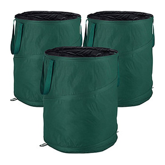 relaxdays Gartenabfallsäcke 160,0 l grün, 3 St.
