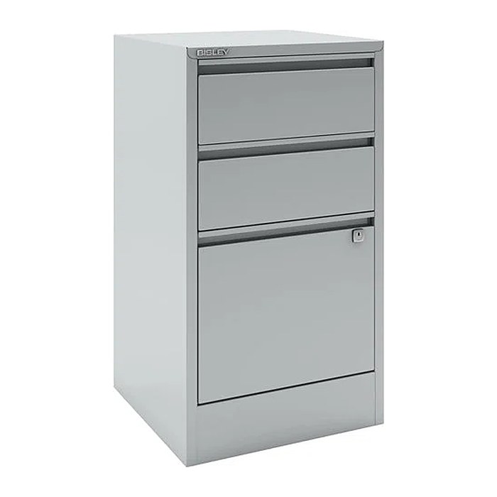 BISLEY Home Hängeregistraturschrank lichtgrau 3 Schubladen 41,3 x 40,0 x 67,2 cm, 1 St.