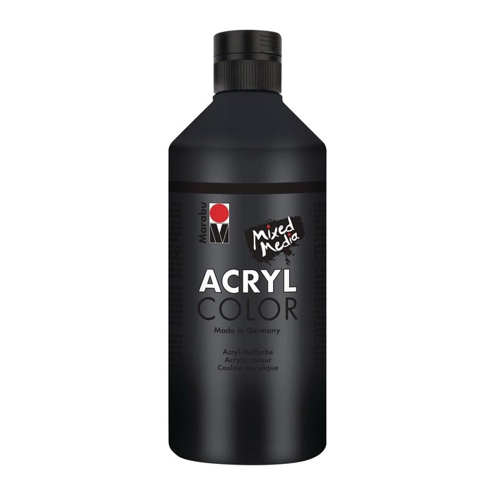 Marabu 073 Acrylfarbe schwarz 500,0 ml, 1 St.