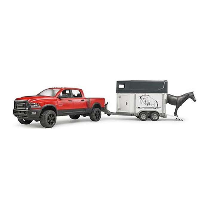 bruder RAM 2500 Power Wagon mit Pferdeanhänger und Pferd 2501 Spielzeugauto