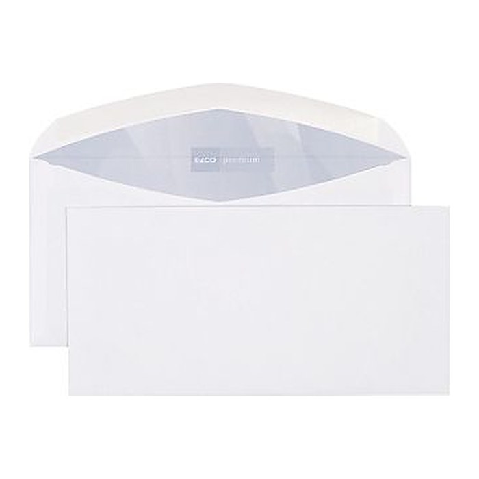 ELCO Briefumschläge Premium DIN lang+ ohne Fenster hochweiß nassklebend 500 St.