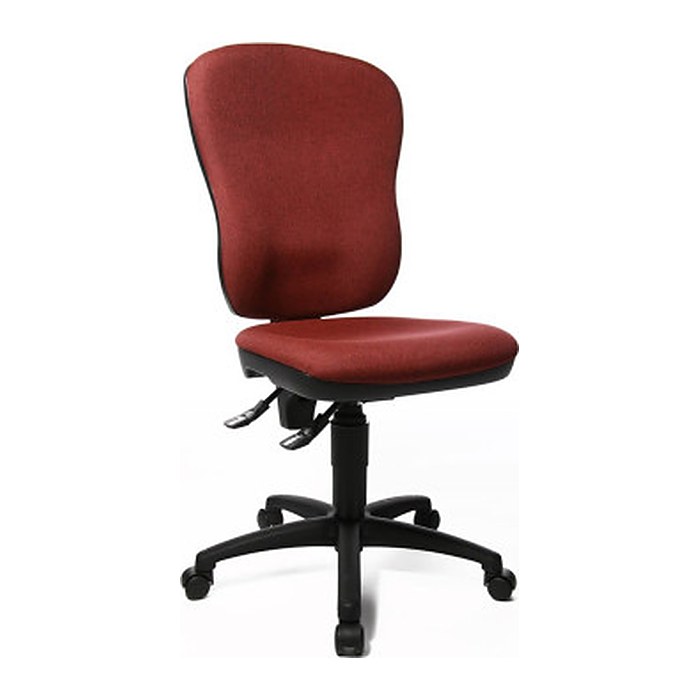 Topstar Bürostuhl Point 80, 8180 G27 Stoff rot, Gestell schwarz