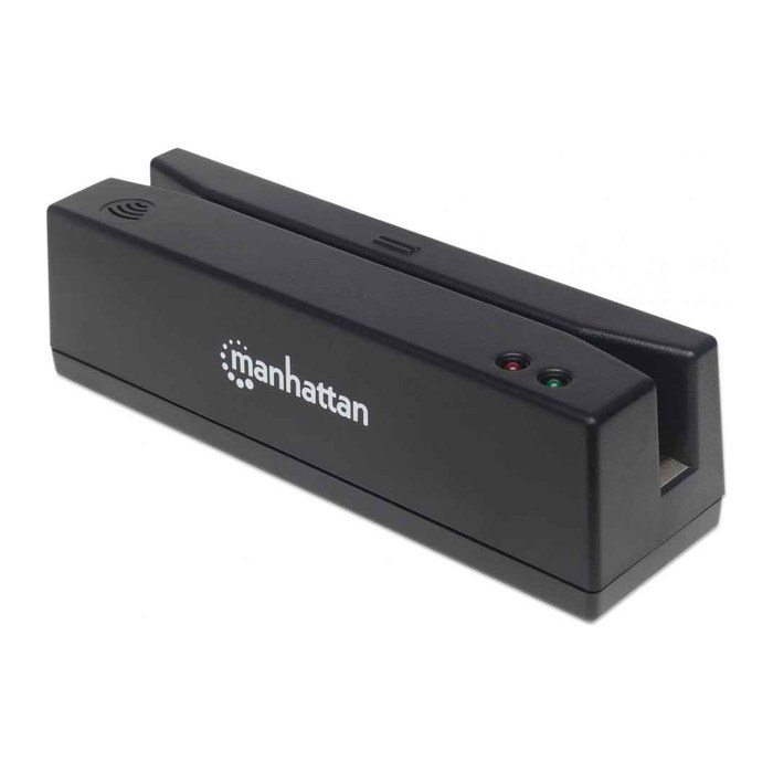 MANHATTAN Magnetkartenleser USB drei Spuren Leser schwarz