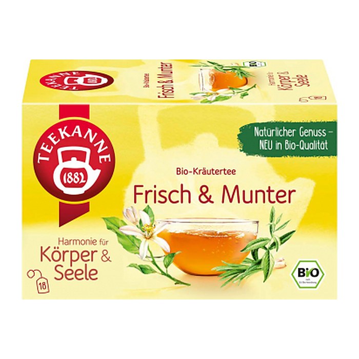 TEEKANNE Frisch & Munter Bio-Tee 18 Portionen