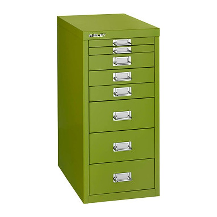 BISLEY MultiDrawer™ L298 Schubladenschrank grün 8 Schubladen 27,8 x 38,0 x 59,0 cm, 1 St.
